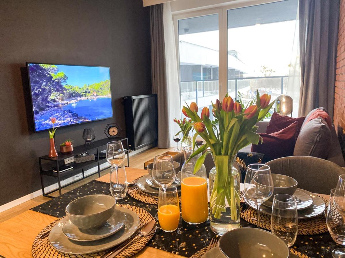 Apartament Riviera Modern Tower Apartment Gdynia Bagian luar foto
